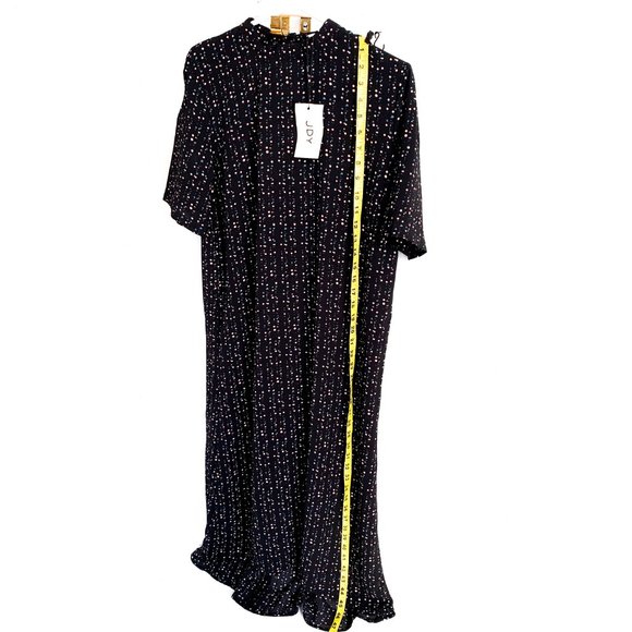 NWT jacqueline de yong piper 2/4 dress black dot 8 - Picture 6 of 10